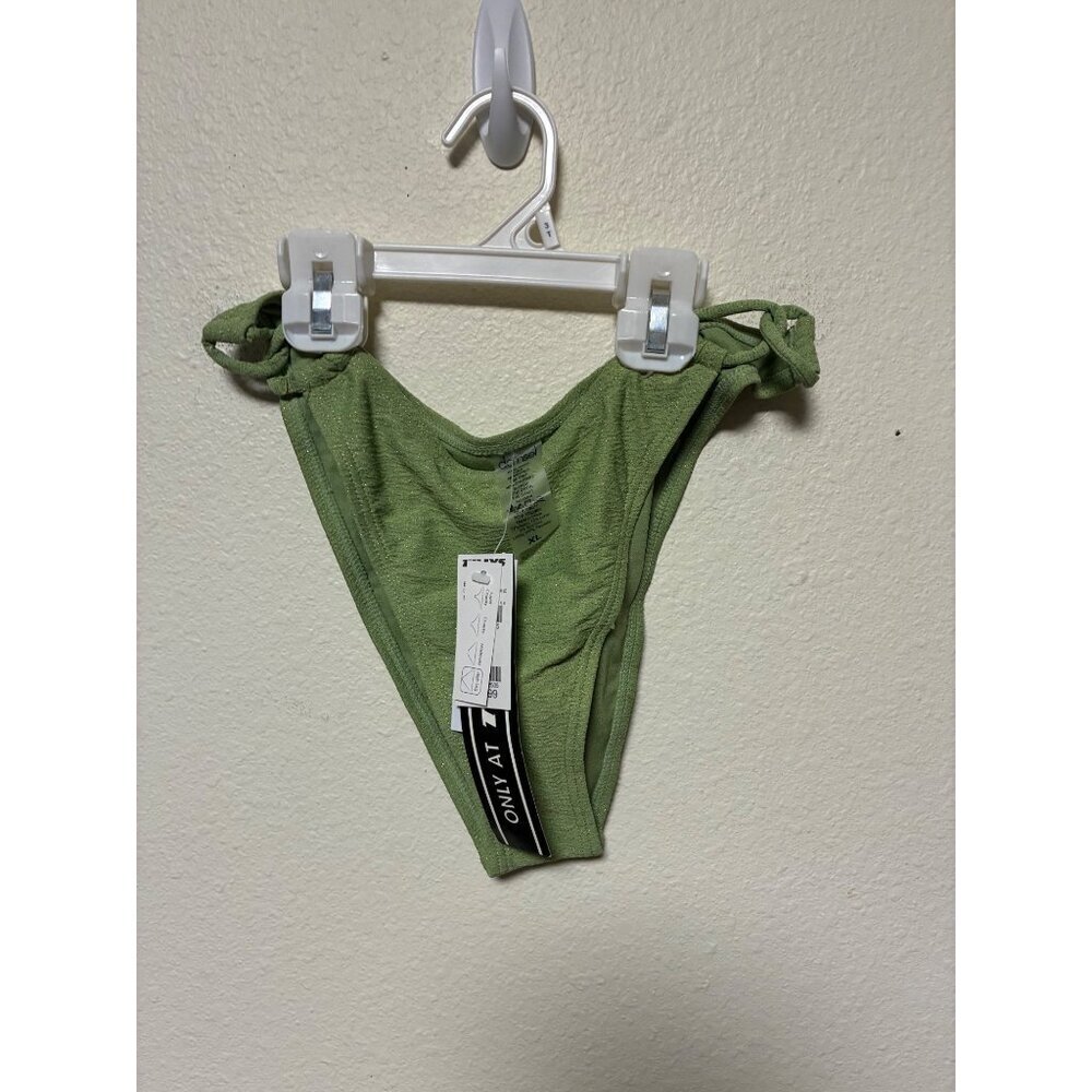 NWT Damsel High Leg Bikini Bottom Swimsuit Summer Beach Vacation Green Size XL